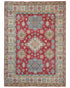 8x10 Red Kuba Afghan Hand Knotted Wool Area Rug